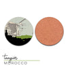 Morocco Coasters Set - Unique Morocco Map Coasters, Rabat & Tangier Souvenirs, Marrakesh Barware Gifts, Home Decor