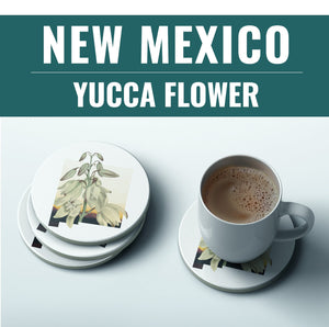 New Mexico state flower coaster set, New Mexico gifts, New Mexico home decor, New Mexico bar gift, flower coasters, set of coasters