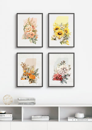 Mississippi gallery wall, framed Mississippi art prints, Mississippi four seasons home decor, art for Mississippi home, Mississippi state