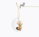 New Jersey Christmas Ornament - Four Seasons Floral Ceramic Holiday Decor