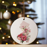 New Jersey Christmas Ornament - Four Seasons Floral Ceramic Holiday Decor