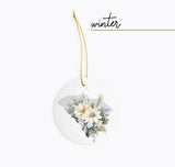 South Carolina Ceramic Ornament - Handcrafted Flower Design | Seasonal Decorations