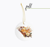 South Carolina Ceramic Ornament - Handcrafted Flower Design | Seasonal Decorations