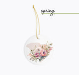 South Carolina Ceramic Ornament - Handcrafted Flower Design | Seasonal Decorations