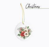 South Carolina Ceramic Ornament - Handcrafted Flower Design | Seasonal Decorations