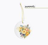 South Carolina Ceramic Ornament - Handcrafted Flower Design | Seasonal Decorations