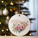 South Carolina Ceramic Ornament - Handcrafted Flower Design | Seasonal Decorations