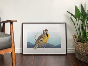 Kansas State Bird Wall Art Print | Kansas Home Gifts for Bird Lovers | Unique Midwestern Avian Poster Decor