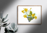South Carolina Wall Art – Botanical Flower Print | Palmetto State Art Decor