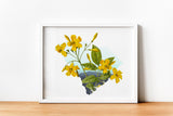 South Carolina Wall Art – Botanical Flower Print | Palmetto State Art Decor