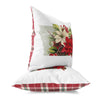 a pillow with a picture of poinsettis on it