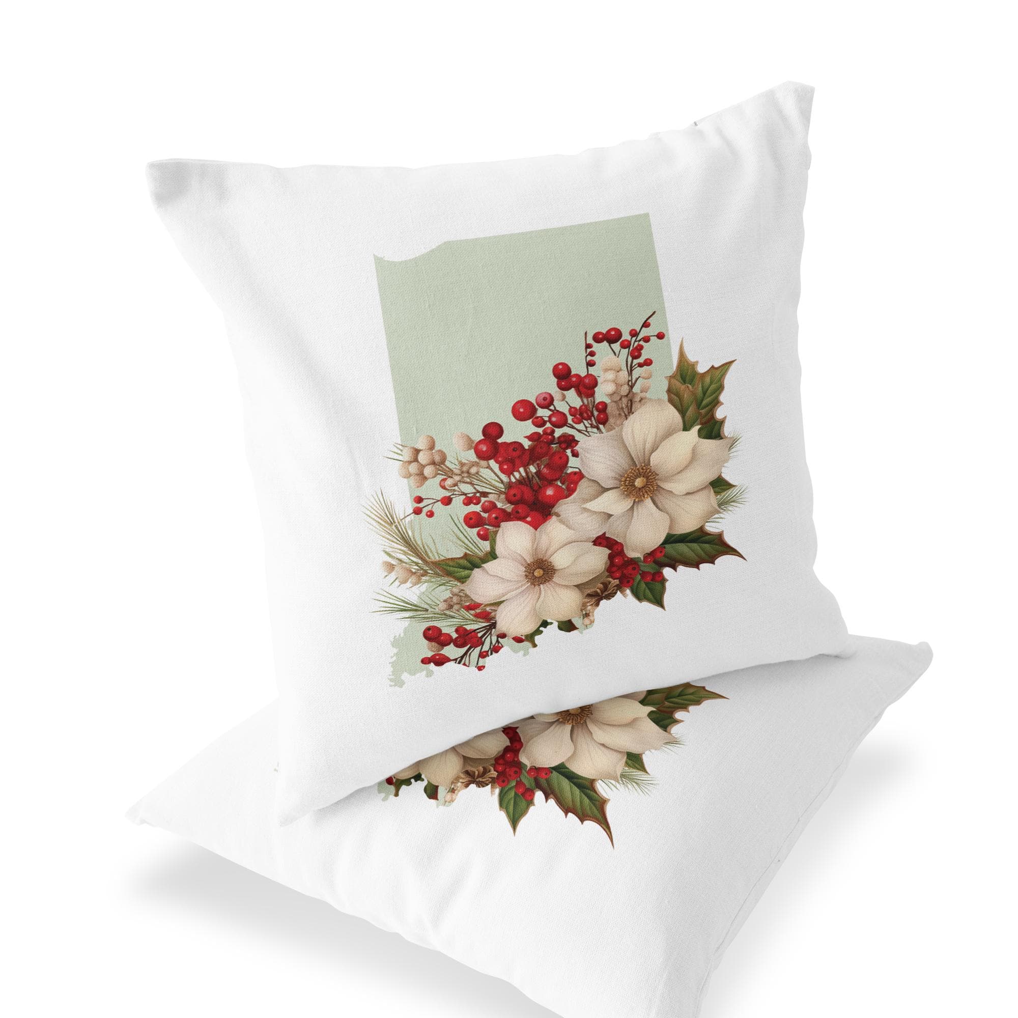 a pillow with a picture of flowers on it