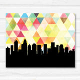 custom city skyline print, custom city skyline art, city skyline art print, city skyline wall art, city skyline decor