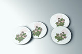 New Jersey State Flower Flora & Fauna Coaster Set - Coaster Set - Flora & Fauna