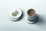 New Jersey State Flower Flora & Fauna Coaster Set - Coaster Set - Flora & Fauna