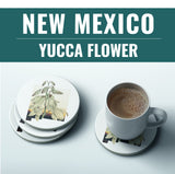 New Mexico State Flower Flora & Fauna Coaster Set - Coaster Set - Flora & Fauna
