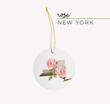 New York State Flower Flora & Fauna Ornament - Ornament - Flora & Fauna