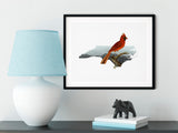 North Carolina State Bird Flora & Fauna Art Print - Art Print - Flora & Fauna
