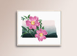 North Dakota State Flower Flora & Fauna Art Print - Art Print - Flora & Fauna