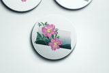 North Dakota State Flower Flora & Fauna Coaster Set - Coaster Set - Flora & Fauna