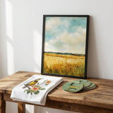 Open Prairie art print featuring wheat fields and wind motifs from the Wheat + Wind Collection.