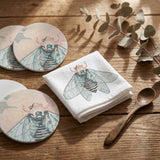 Elegant Southern Cicada Tea Towel showcasing intricate cicada illustration in Bloom + Bourbon Collection.