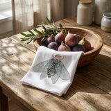 High-quality Southern Cicada Tea Towel featuring detailed cicada artwork from Bloom + Bourbon Collection.
