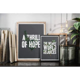 A Thrill of Hope + The Weary World Rejoices | set of 2 botanical Christmas art prints - Prints