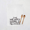 A Thrill of Hope + The Weary World Rejoices (set of 4) Tea Towel - Tea Towels