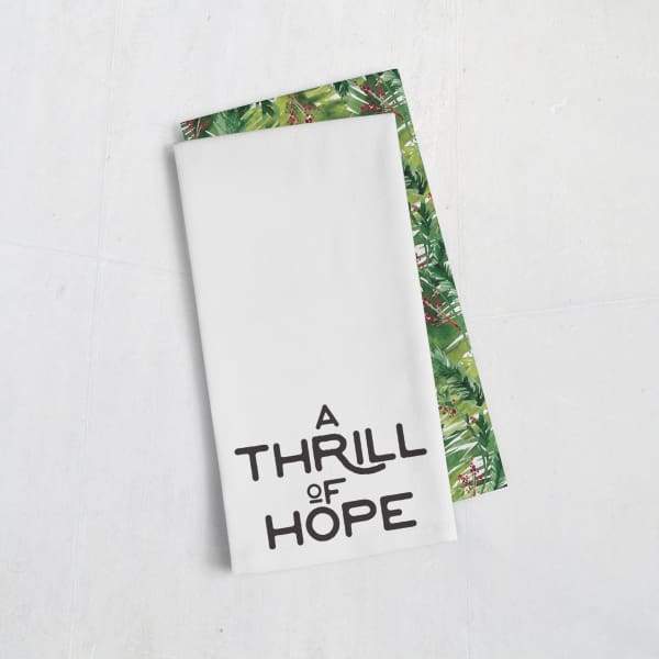 A Thrill of Hope + The Weary World Rejoices (set of 4) Tea Towel - Tea Towels