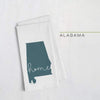 Alabama ’home’ state silhouette - Tea Towel / DarkSlateGray - Home Silhouette