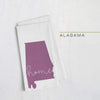 Alabama ’home’ state silhouette - Tea Towel / Purple - Home Silhouette