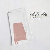 Alabama ’home’ state silhouette - Tea Towel / RosyBrown - Home Silhouette