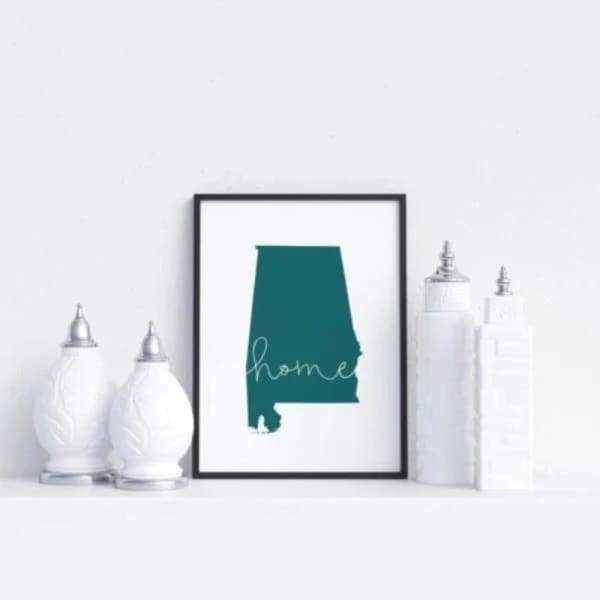 Alabama State Flower and State Symbols Gallery Wall - Gallery Walls