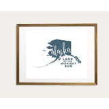 Alaska State Song - 5x7 Unframed Print / Teal - State Song