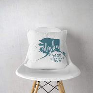 Alaska State Song - Pillow | Square / Teal - State Song