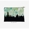 Albany New York geometric skyline - 5x7 Unframed Print / Green - Geometric Skyline
