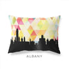 Albany New York geometric skyline - Pillow | Lumbar / Yellow - Geometric Skyline