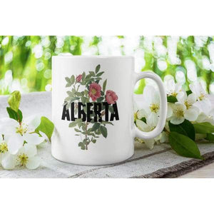 Alberta flower emblem | Wild Rose - Mug | 11 oz - Flower Emblem
