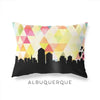 Albuquerque New Mexico geometric skyline - Pillow | Lumbar / Yellow - Geometric Skyline