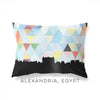 Alexandria Egypt geometric skyline - Pillow | Lumbar / LightSkyBlue - Geometric Skyline