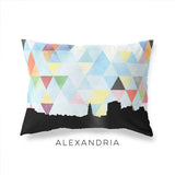 Alexandria Virginia geometric skyline - Pillow | Lumbar / LightSkyBlue - Geometric Skyline