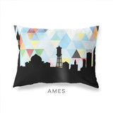 Ames Iowa geometric skyline - Pillow | Lumbar / LightSkyBlue - Geometric Skyline