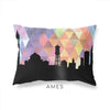 Ames Iowa geometric skyline - Pillow | Lumbar / RebeccaPurple - Geometric Skyline
