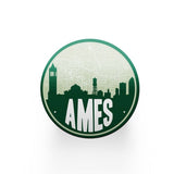 Ames Iowa map coaster set | sandstone coaster set in 5 colors - Set of 2 / Green - City Road Maps