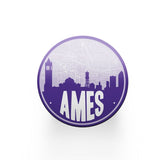 Ames Iowa map coaster set | sandstone coaster set in 5 colors - Set of 2 / Purple - City Road Maps