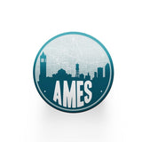 Ames Iowa map coaster set | sandstone coaster set in 5 colors - Set of 2 / Teal - City Road Maps