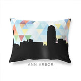Ann Arbor Michigan geometric skyline - Pillow | Lumbar / LightSkyBlue - Geometric Skyline