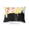 Annapolis Maryland geometric skyline - Pillow | Lumbar / Yellow - Geometric Skyline