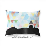 Antananarivo Madagascar geometric skyline - Pillow | Lumbar / LightSkyBlue - Geometric Skyline